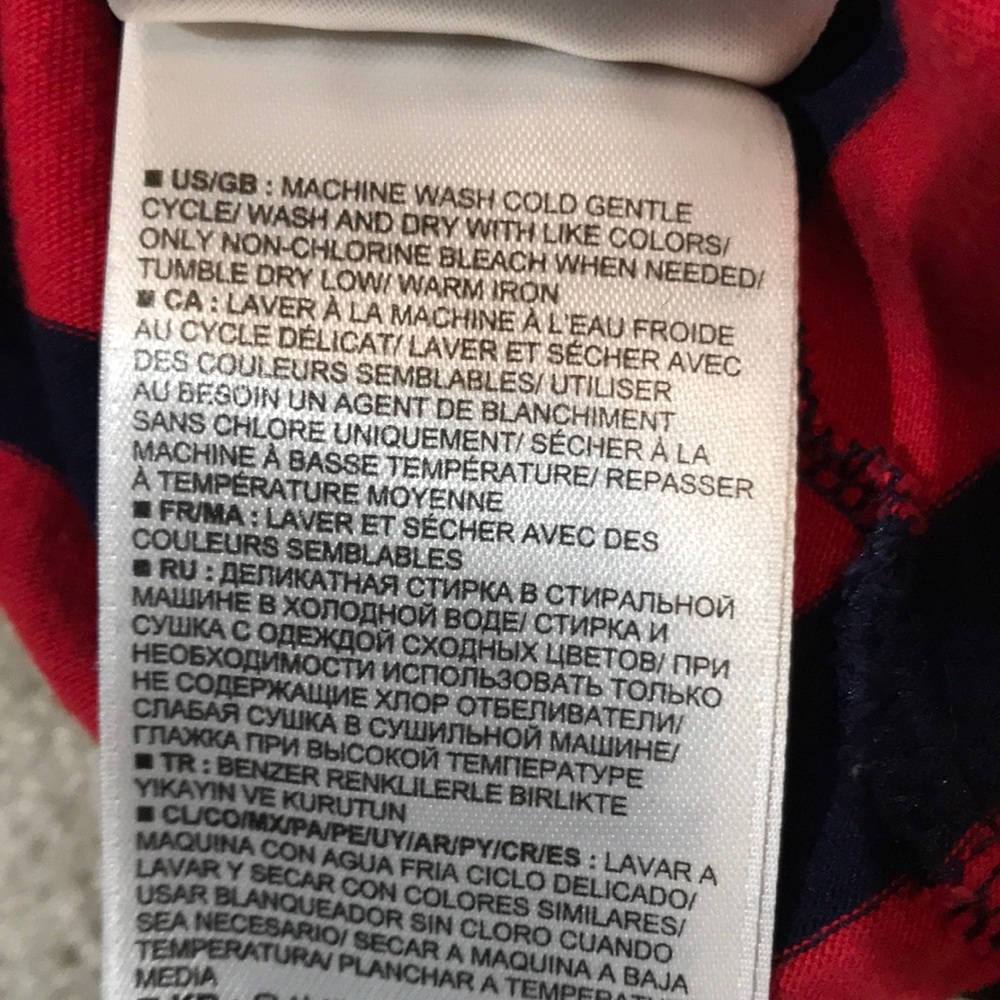 Gap navy and red three quarter length T-shirt - Picture 8 of 8